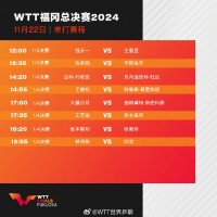 WTT福冈总决赛国乒今日赛程：王楚钦大战莫雷加德